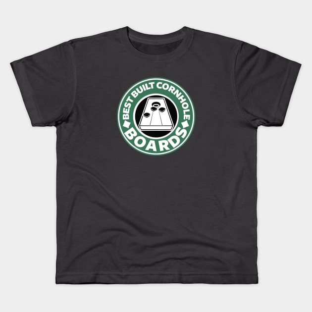 Cornhole and coffee?! Kids T-Shirt by Best Built Corn Boards